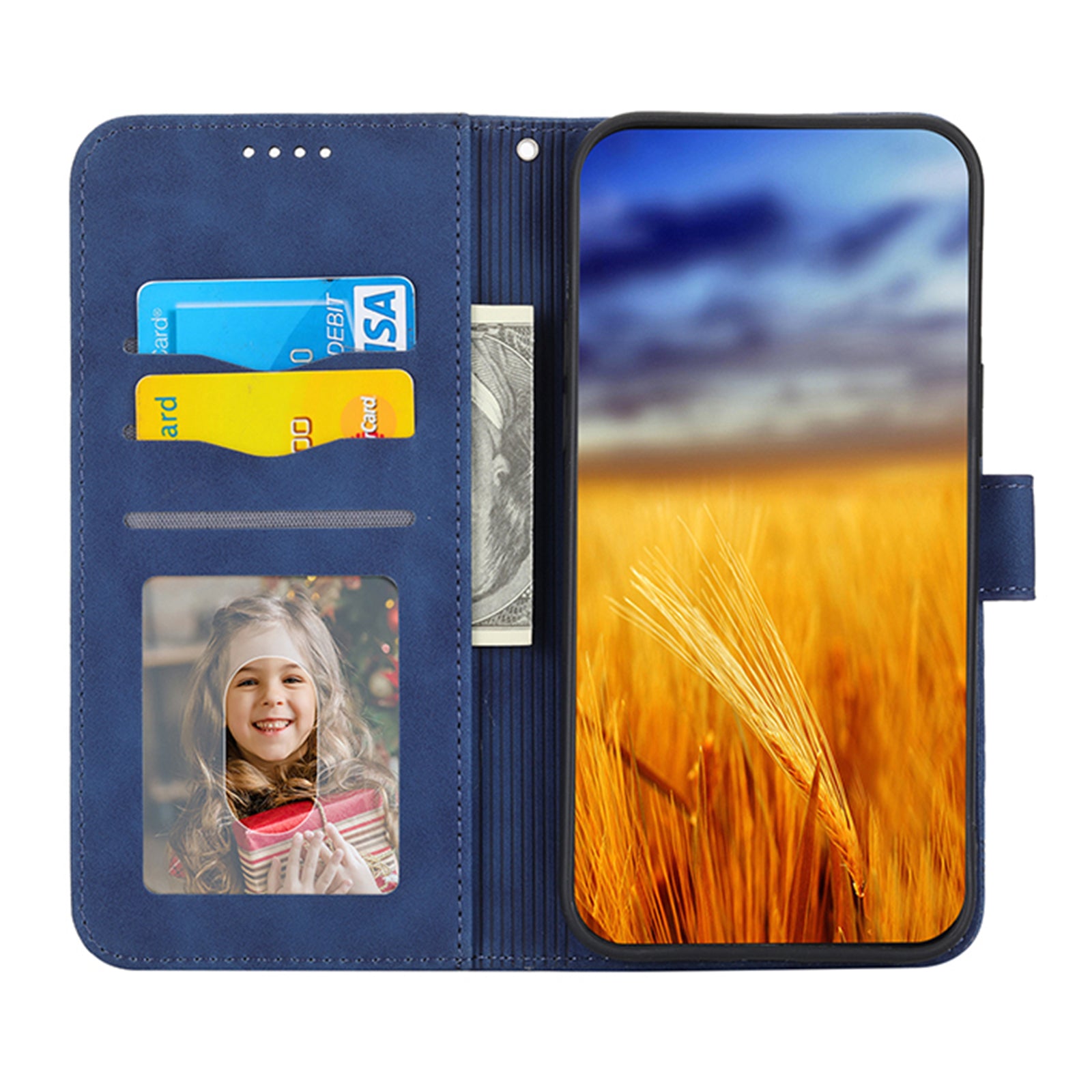 DIERFENG DF-03 for iPhone 14 Plus Full Protection Leather Phone Case Lines Imprinted Wallet Stand Anti-shock Phone Cover DIERFENG DF-03 for iPhone 14 Plus Full Protection Leather Phone Case Lines Imprinted Wallet Stand Anti-shock Phone Cover